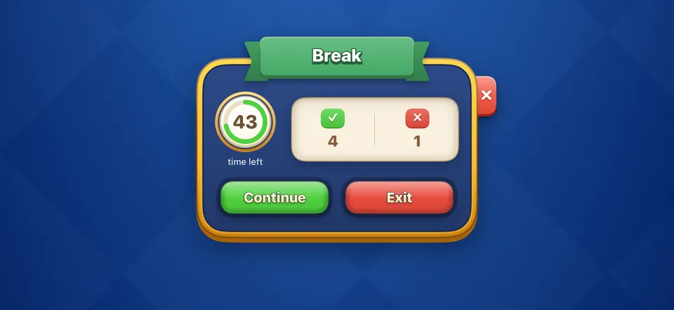 Break screen between turns
