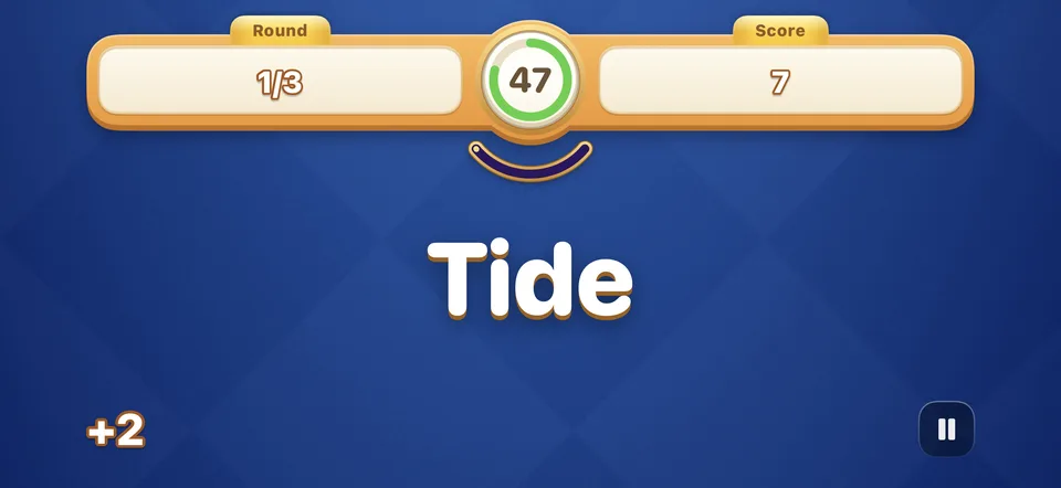 Gameplay — describing the word Tide